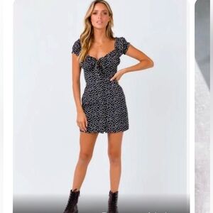 Polly Chic Black and White Polka Dot Dress
